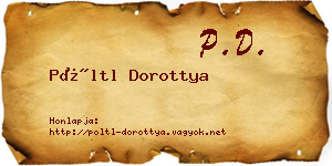 Pöltl Dorottya névjegykártya